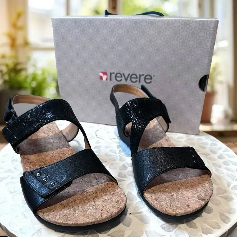 NEW REVERE GRENADA ORTHOTIC 3 Point Adjustable STRAP Supportive Wedge Sz 9 EU 40